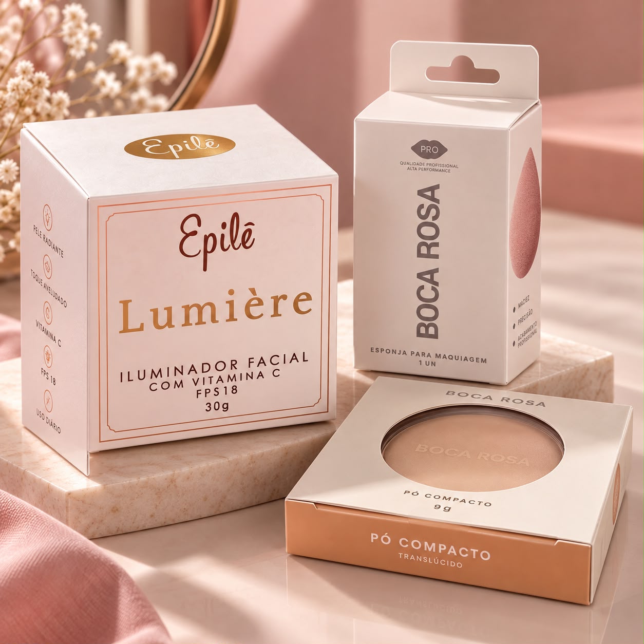 KIT BOCA ROSA+ CREME FACIAL ILUMINADOR